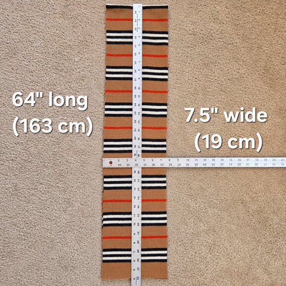 Burberry Rare Vintage KNIT Lambswool Scarf PERFECT - Picture 5 of 14